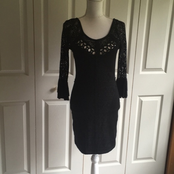 Free People  Bodycon Lace Dress in Burgundy - Picture 5 of 6